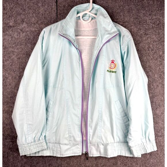 Vintage Playboy Jacket Adult Medium Smoking Bunny Full Zip Lined RARE